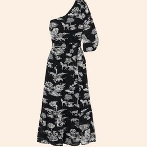 Reformation Freeport One Shoulder Midi Dress